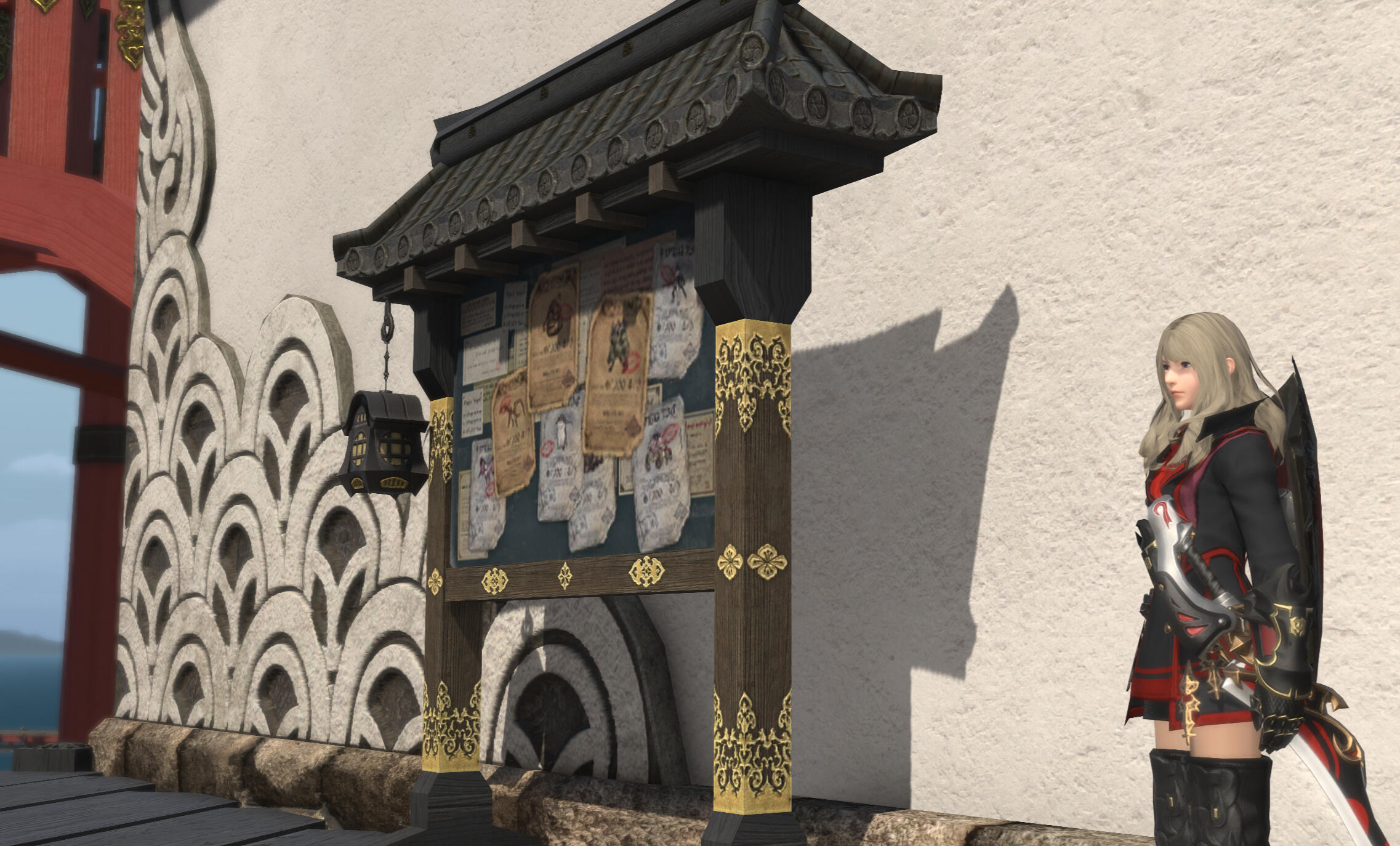 Stormblood Hunt Board and NPC in Kugane