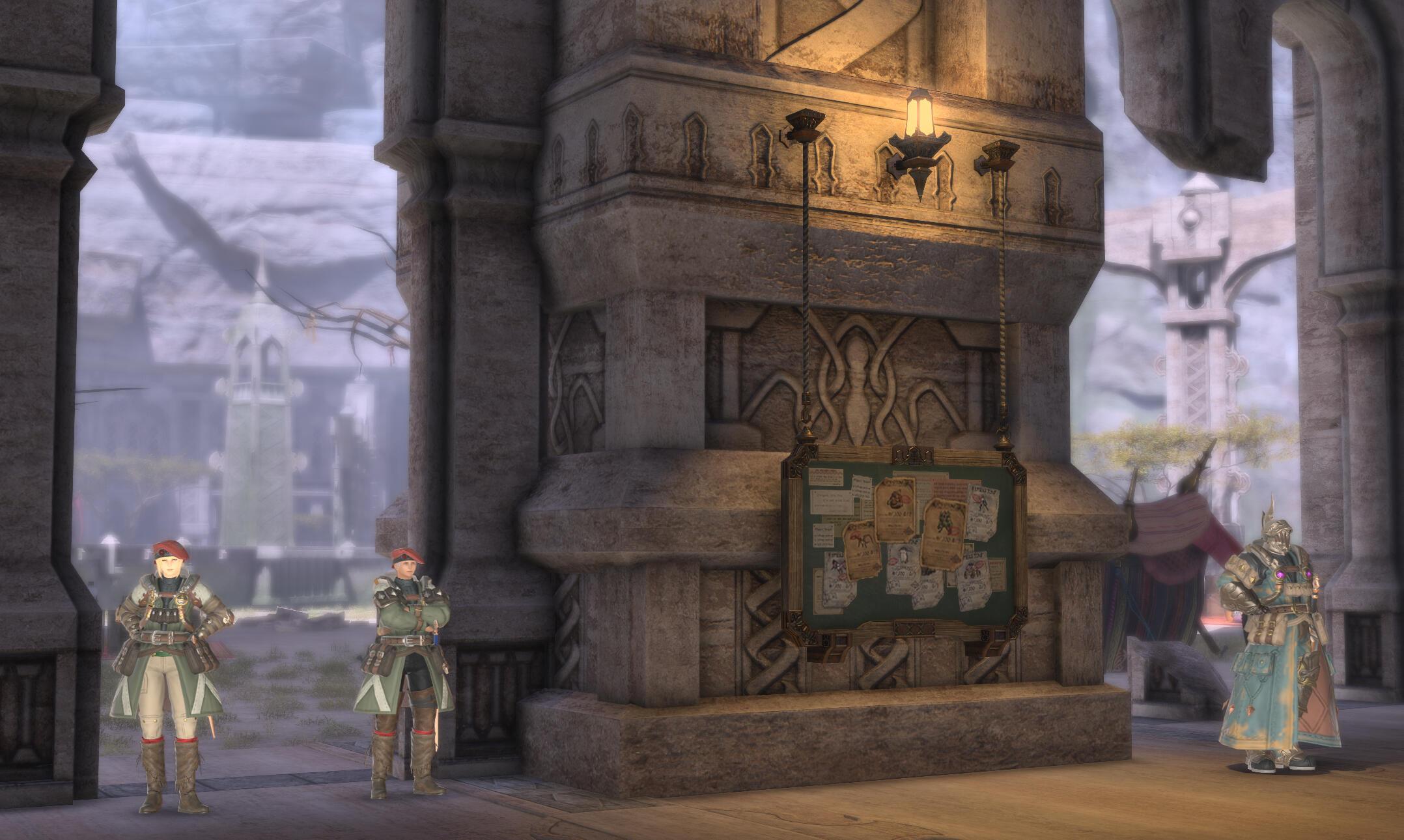 Stormblood Hunt Board and NPCs in Rhalgrs Reach