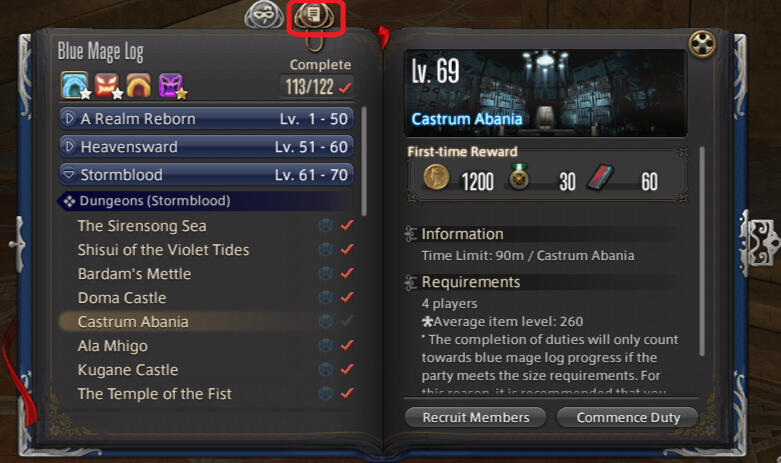 Blue Mage Log